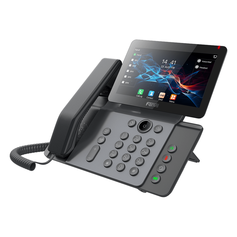 Teléfono IP Empresarial V66 Prime, Pantalla Táctil Color 7 Pulgadas, Audio HD Opus, Video 1080p, Wi-Fi 6, Bluetooth 5.4, 20 Líneas SIP, 6-Way Conference, PoE, Material Antibacterial - Imagen 2