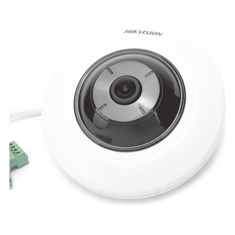 Mini Fisheye IP 5 Megapixel / Panorámica 180° - 360° / Microfono Integrado / 8 mts IR / Uso en Interior / PoE / Múltiples Vistas por iVMS-4200 / Alarmas I/O / Micro SD - Imagen 3