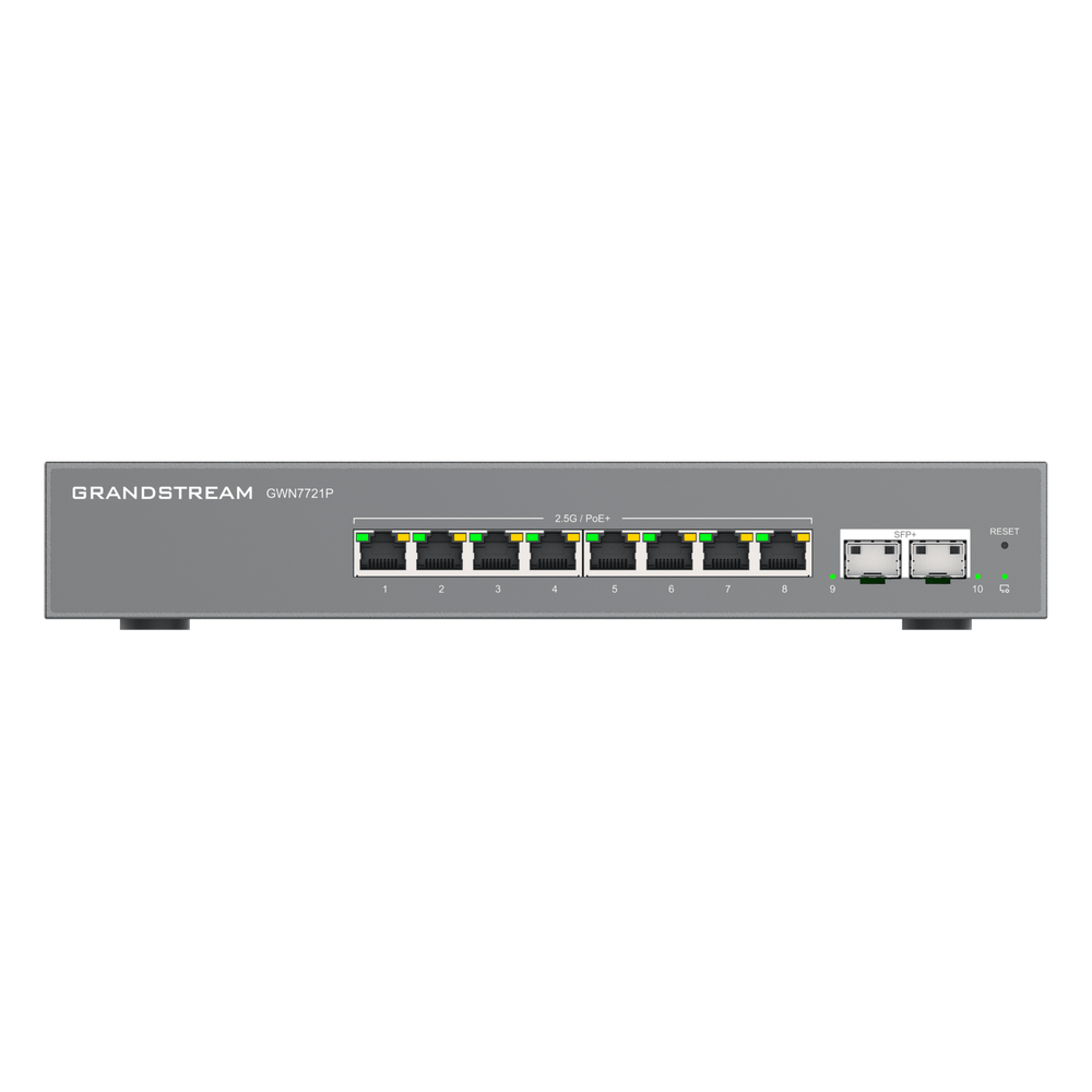 Switch L2 Lite Administrable de 10 Puertos / 8 Puertos Ethernet 2.5 Gigabits / 2 Puertos SFP+ 10 Gigabits / PoE+ 802.3af/at / VLAN 802.1Q / QoS / IGMP Snooping / Montaje en Escritorio o Pared - Imagen 4