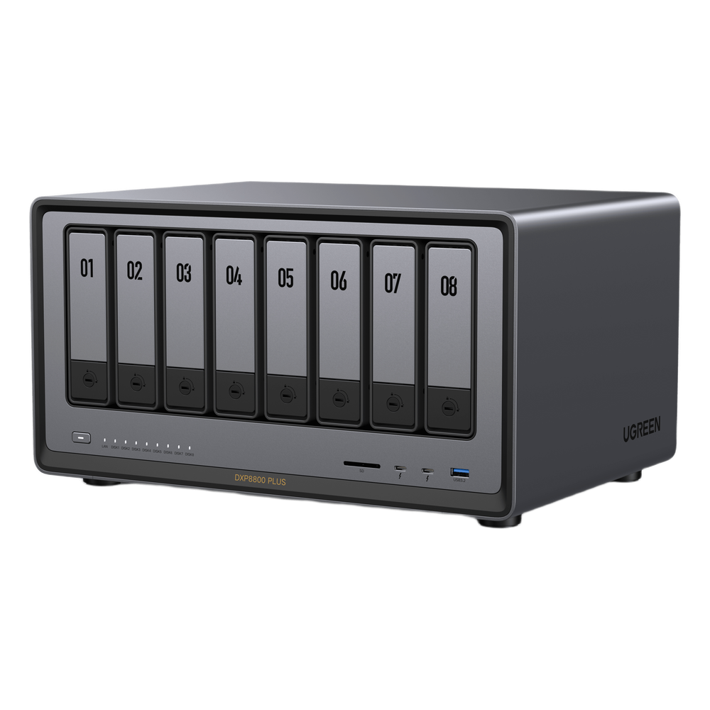 NAS UGREEN NASync DXP8800 Plus / Intel Core i5-1235U 10 Núcleos / 8 Bahías SATA + 2 M.2 NVMe / 2 Puertos 10GbE / Thunderbolt 4 / HDMI 8K / DDR5 Expandible 64GB / PCIe 4.0 x4 - Imagen 4