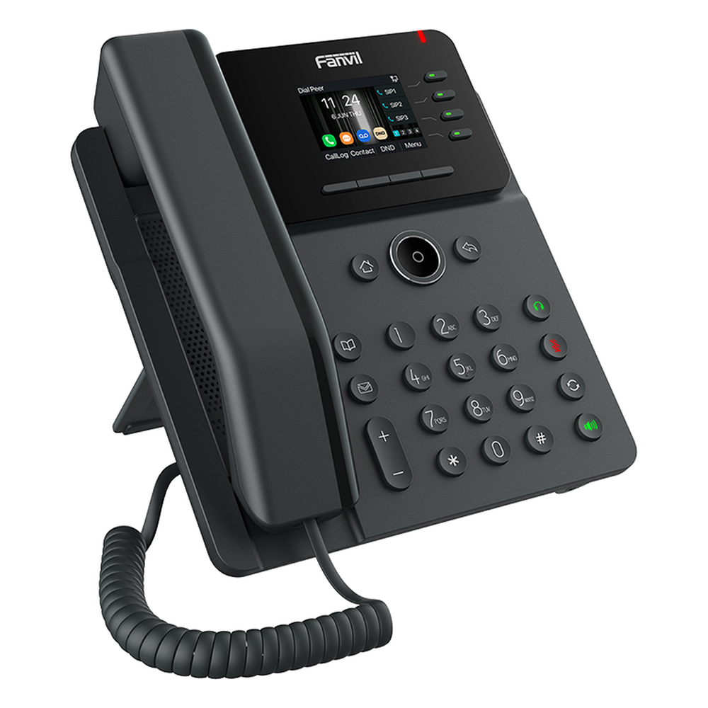 Teléfono IP Wi-Fi Empresarial,Bluetooth, 4 líneas SIP, pantalla a color 2.4", PoE, puertos Gigabit, conferencia local de 6 vías. - Imagen 3