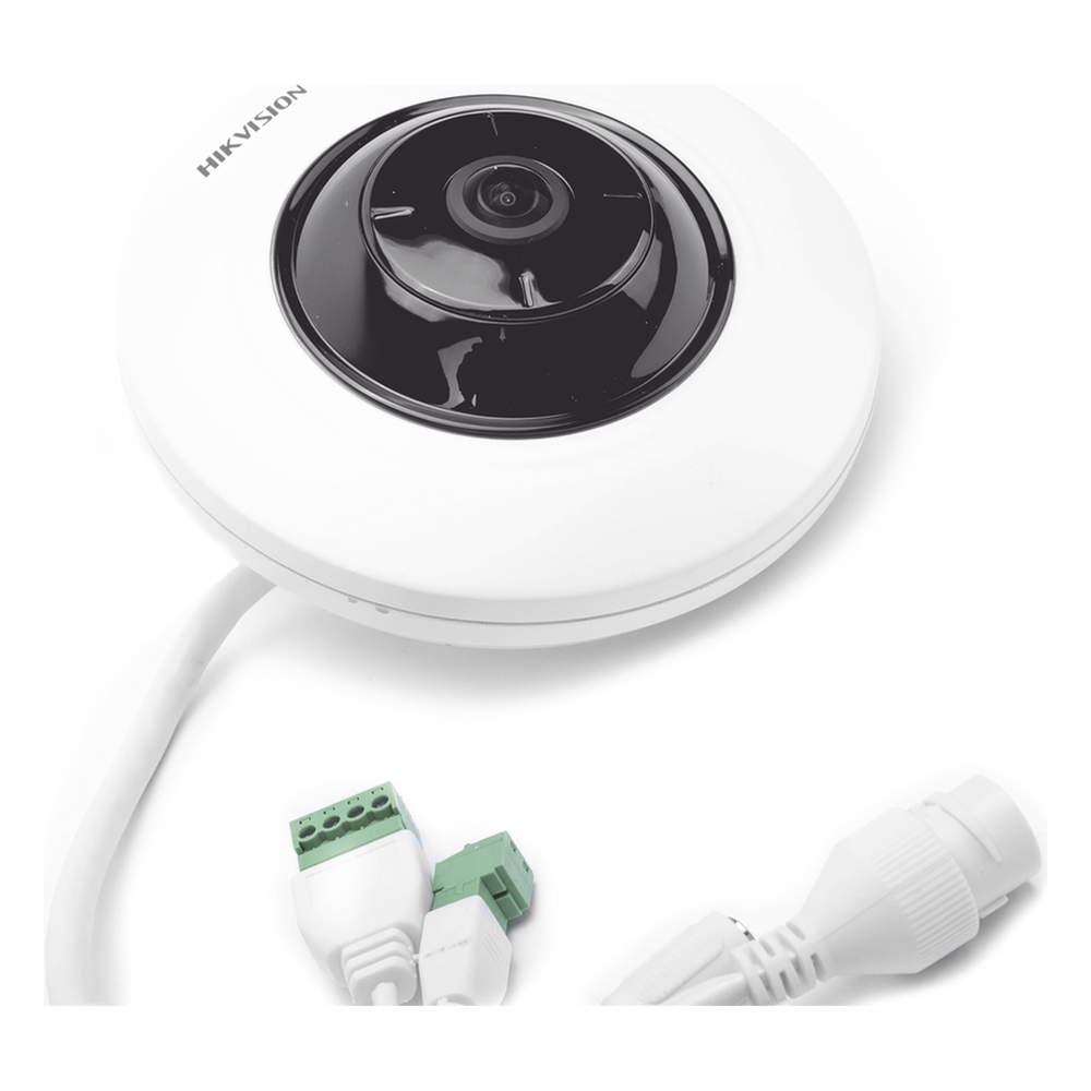 Mini Fisheye IP 5 Megapixel / Panorámica 180° - 360° / Microfono Integrado / 8 mts IR / Uso en Interior / PoE / Múltiples Vistas por iVMS-4200 / Alarmas I/O / Micro SD - Imagen 4