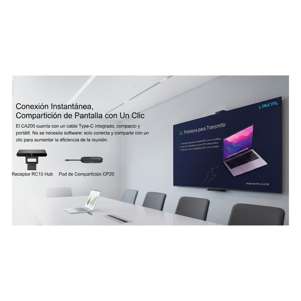 Kit de Conferencia Inalámbrica/ Transmisión 4K/ Plug & Play / Multi-plataforma - Imagen 4