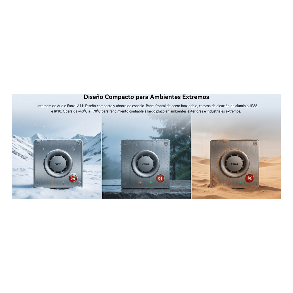 Intercom IP de Audio para Exterior / Altavoz 5W y Doble Micrófono con Reducción de Ruido / Panel Acero Inoxidable y Cuerpo Aluminio / IP66 e IK10 / PoE+ / 2 Líneas SIP - Imagen 16