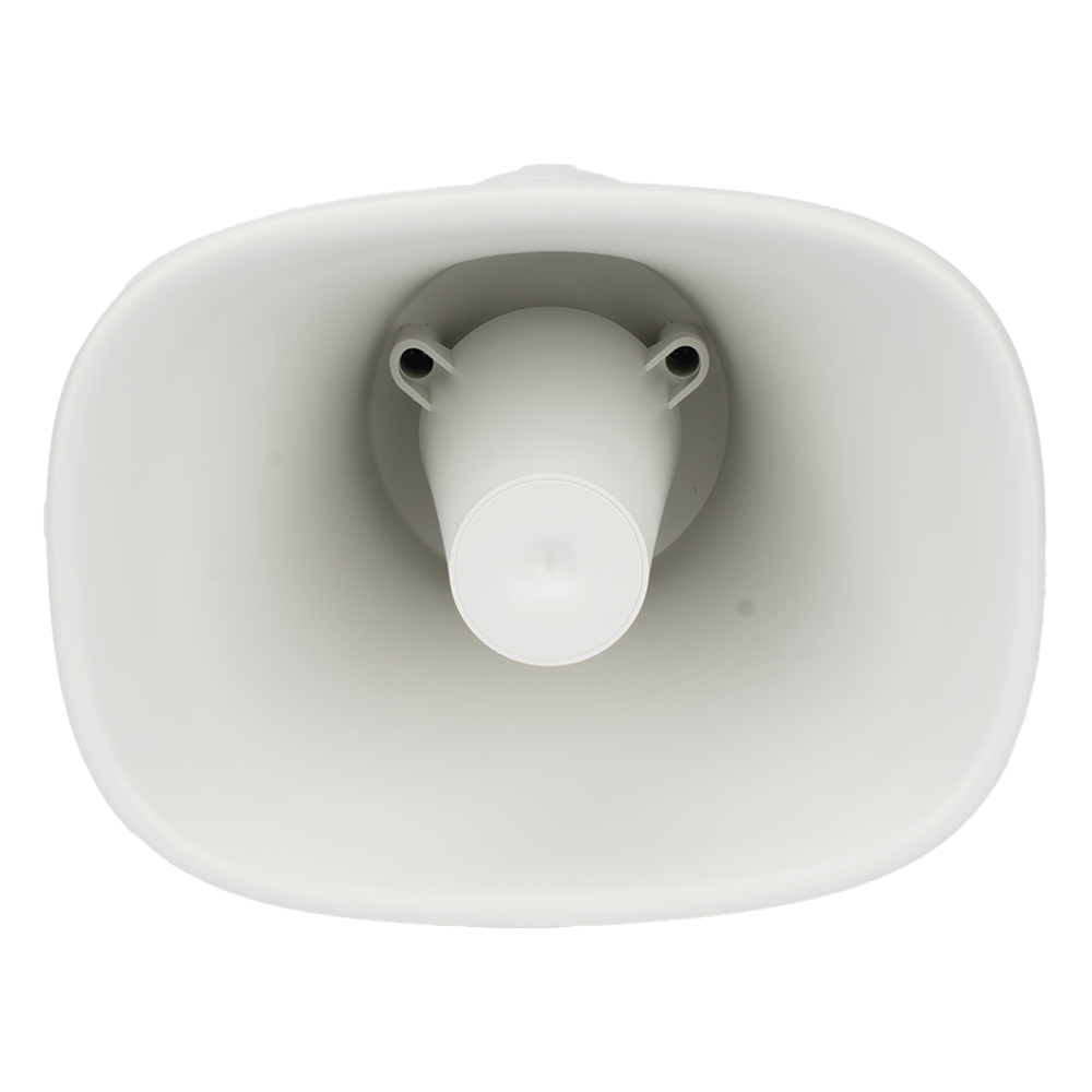 Bocina (Altavoz IP ) | Tipo Trompeta | 25 Watts | No requiere amplificador | 24VCD | Exterior IP67 | Metal | Entrada de alarma | Voceo en tiempo real | Calendarización de audios | Síntesis de Voz (TTS) - Imagen 2