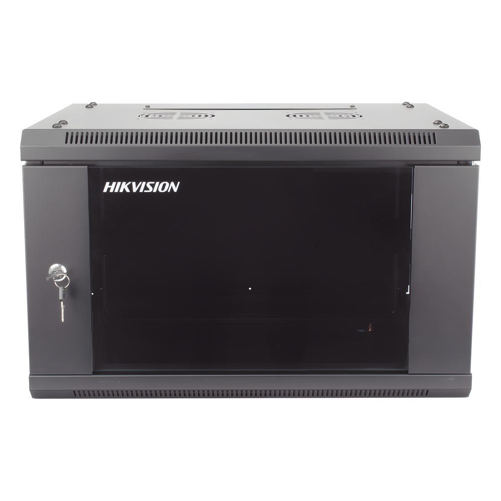Gabinete para Montaje en Pared - Piso / Puerta de Cristal Templado / Cuerpo Fijo / 6 Unidades de Rack / 19" / Fabricado en Acero - Imagen 2
