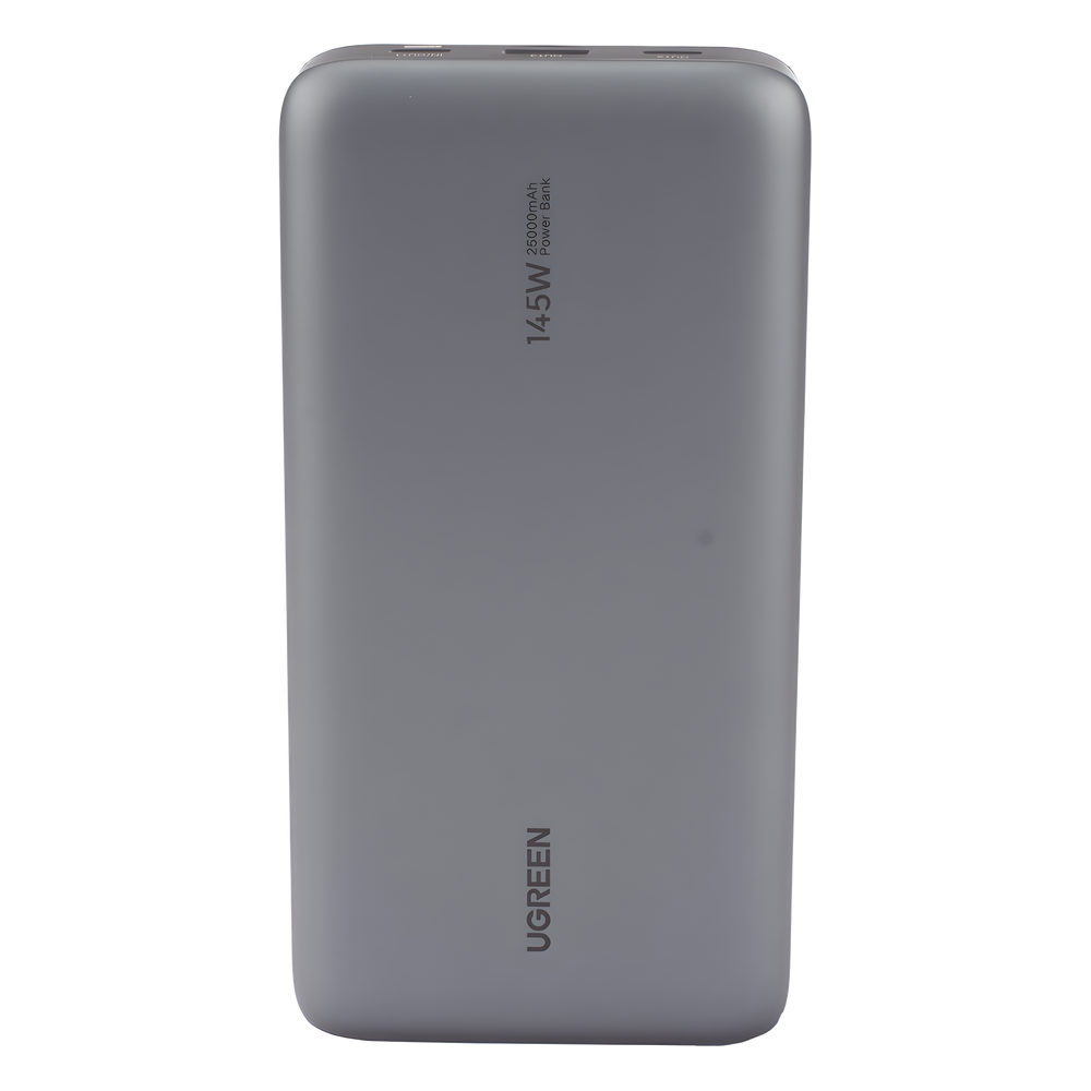 Power Bank de 25000mAh | 3 Salidas 145W Max. | USB-A + 2 USB-C | PD 3.0, QC3.0 | FCP | SCP | Pantalla Inteligente | Carcasa Ignifuga | Color Gris | Incluye Cable USB de 50cm | Carga tu Laptop de Manera Segura. - Imagen 2