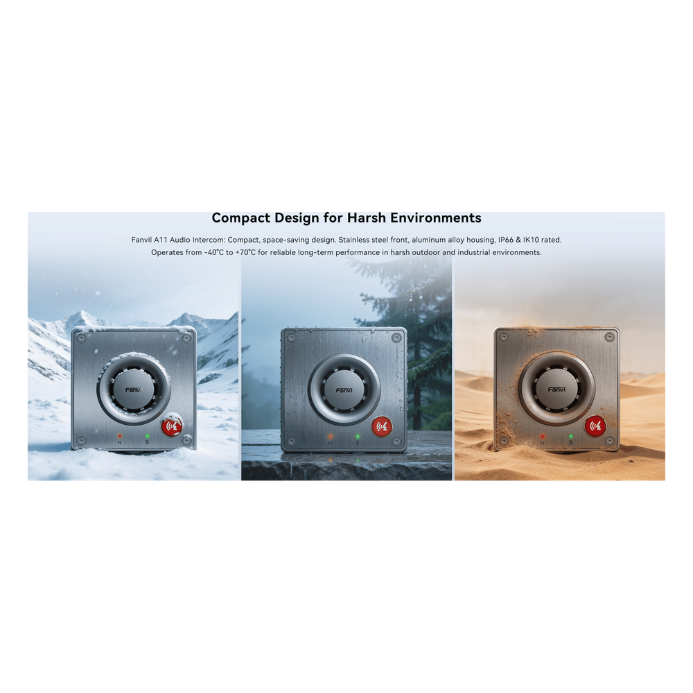 Intercom IP de Audio para Exterior / Altavoz 5W y Doble Micrófono con Reducción de Ruido / Panel Acero Inoxidable y Cuerpo Aluminio / IP66 e IK10 / PoE+ / 2 Líneas SIP - Imagen 5