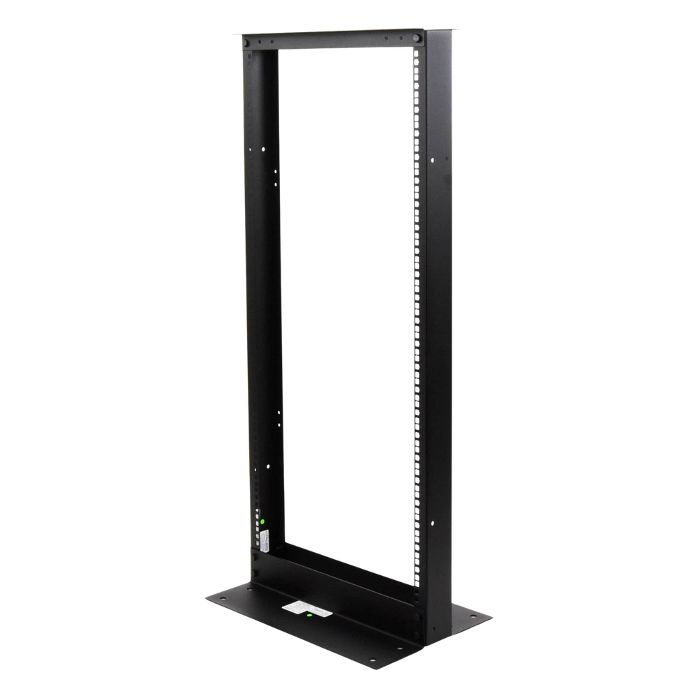 Rack de 2 Postes, Estándar 19", 24 Unidades, Fabricado en Acero, Base "L" para Anclar a Piso. - Imagen 2