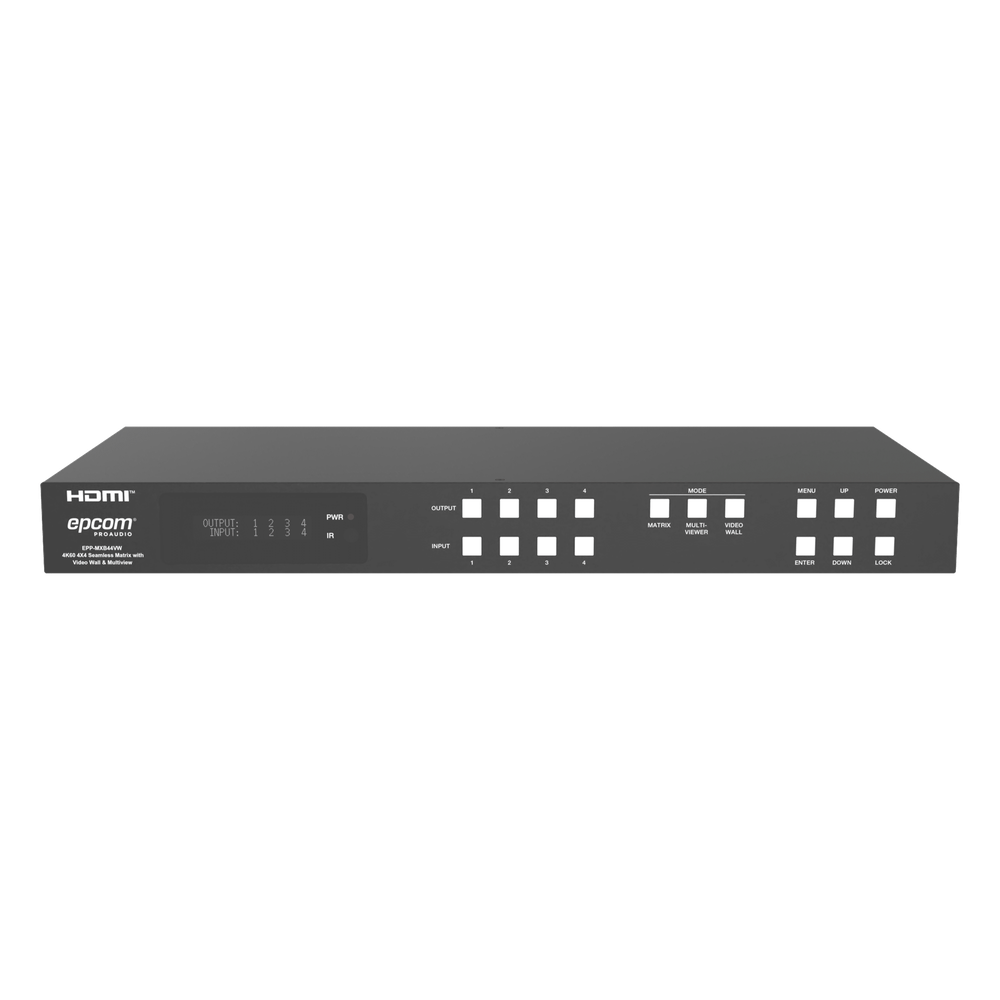 Switch de Video Matrix 4x4 HDMI 2.0 | 18Gbps Ancho de Banda | 4K2K@60Hz Resolución | 4 Entradas 4 Salidas HDMI | Audio LPCM y Dolby Digital | Control TCP-IP y RS-232 | Conectores Phoenix para Audio | Metal Enclosure - Imagen 3