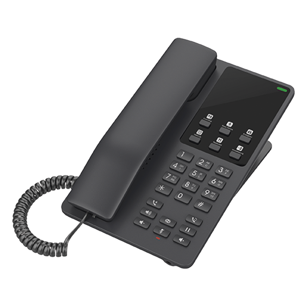 Teléfono IP Hotelero Wi-Fi, 2 líneas SIP con 2 cuentas, codec Opus, IPV4/IPV6, color negro, con gestión en la nube GDMS - Imagen 2