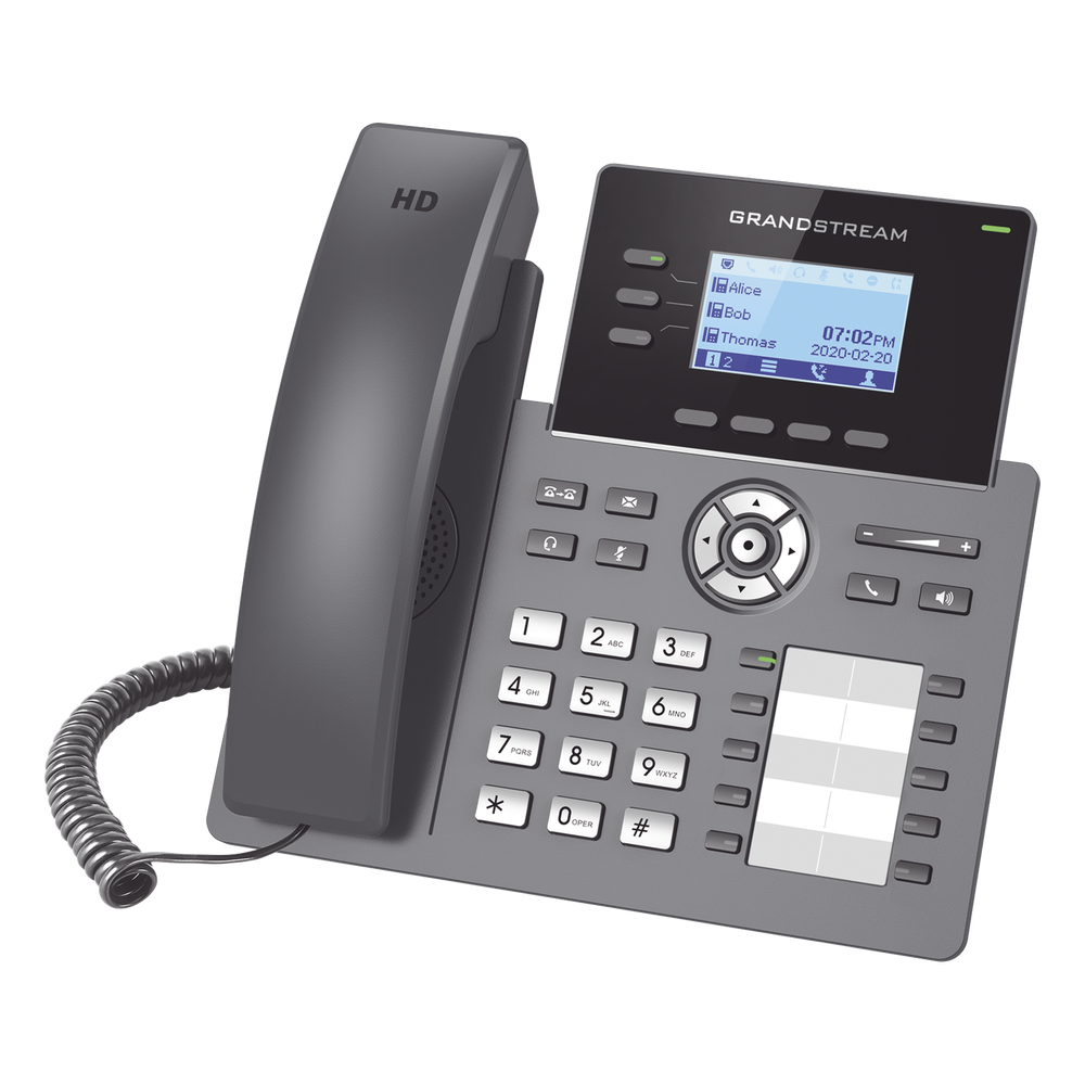 Teléfono IP Grado Operador, 3 líneas SIP con 6 cuentas, 10 botones BLF, puertos Gigabit, codec Opus, IPV4/IPV6 con gestión en la nube GDMS - Imagen 2
