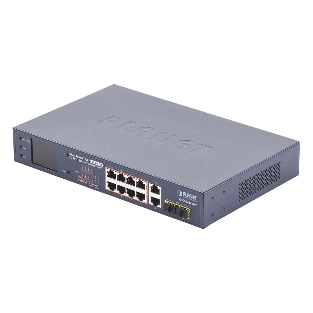 Switch No Administrable 8 Puertos Gigabit con Modo Extender a 250 m, 2 Puertos Uplink 10/100/1000 Mbps, 2 Puertos SFP - Imagen 2