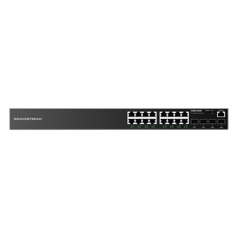 Switch Gigabit PoE+ Administrable / 16 puertos 10/100/1000 Mbps + 4 Puertos SFP Uplink / Hasta 240W / Compatible con GWN Cloud. - Imagen 2