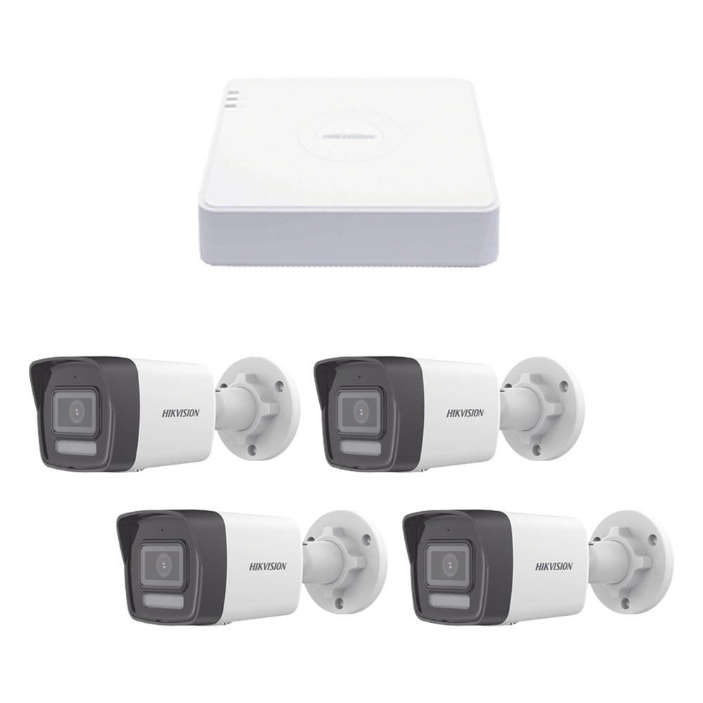 Kit IP 1080p (2 Megapixel) / NVR de 4 Canales con 4 Puertos PoE / 4 Cámaras IP Bala ColorVu Lite y Motion Detection 2.0 / Micrófono Integrado - Imagen 2