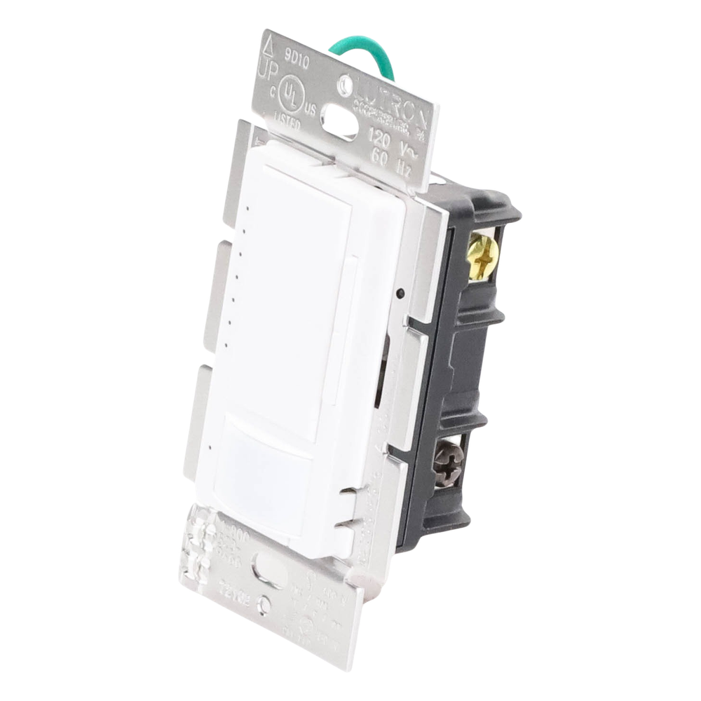 Atenuador de pared con sensor de ocupación y vacancia Maestro, 120 V, 600 W incandescente/halógeno y 150 W LED/CFL regulables, unipolar o multilocalización, blanco - Imagen 2