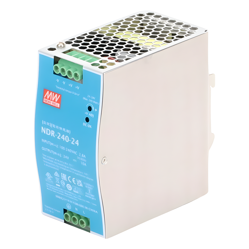 Fuente de poder industrial para riel DIN / 240W / 24Vcc / 10A / Entrada: 90-264Vca - Imagen 2