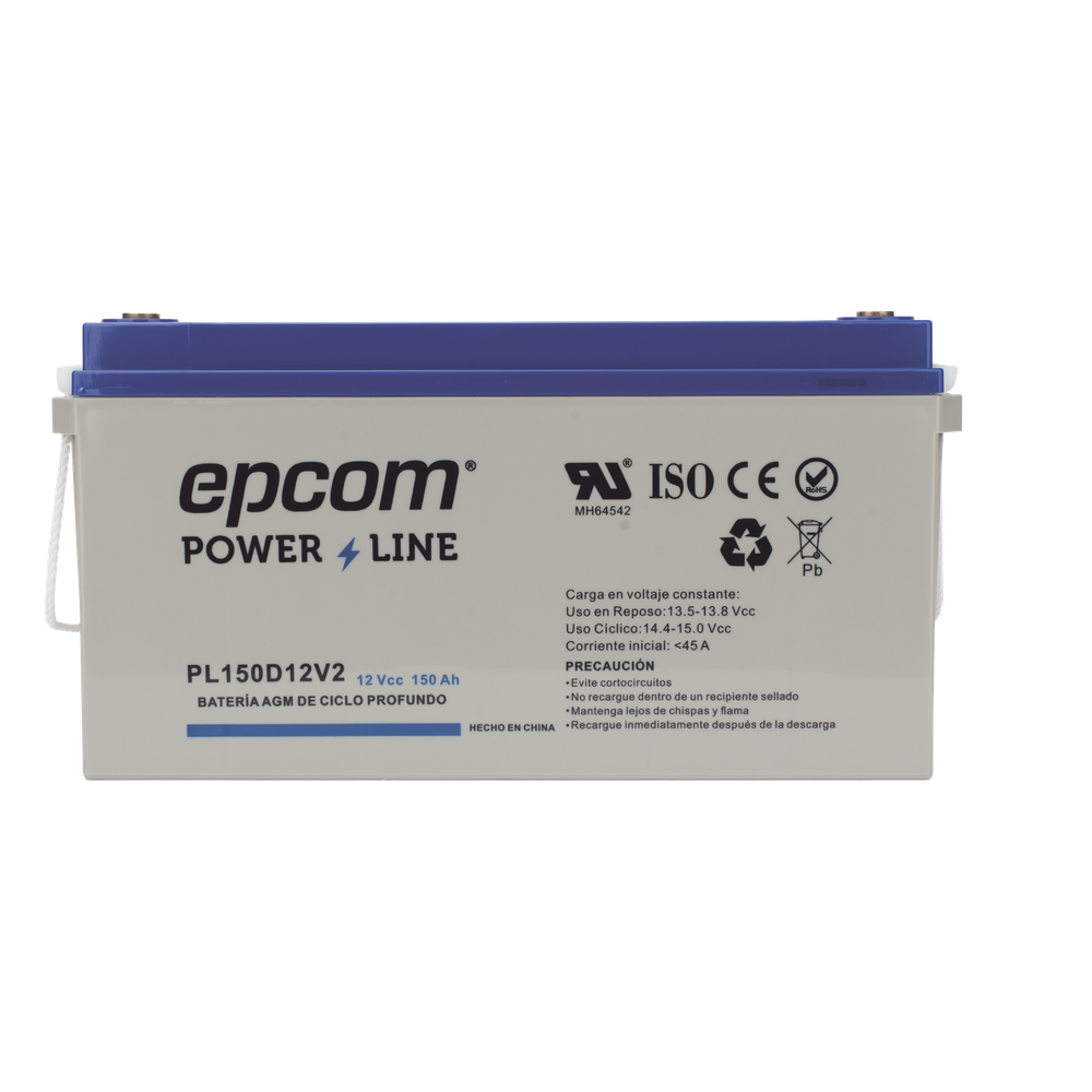 Batería AGM-VRLA Ciclo Profundo / 12 Vcc / 150 Ah / Carcasa UL94-HB / Terminales T5 / Aplicaciones Fotovoltaicas y de Emergencia - Imagen 2