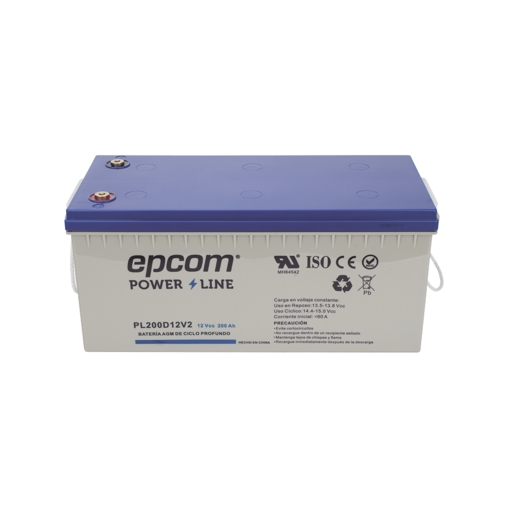Batería de respaldo 12 V 200 Ah AGM | Certificada UL94-HB Retardo a la flama básica | Ciclo profundo | Para uso en aplicaciones fotovoltaicas y de emergencia | Terminales T5 - Imagen 2