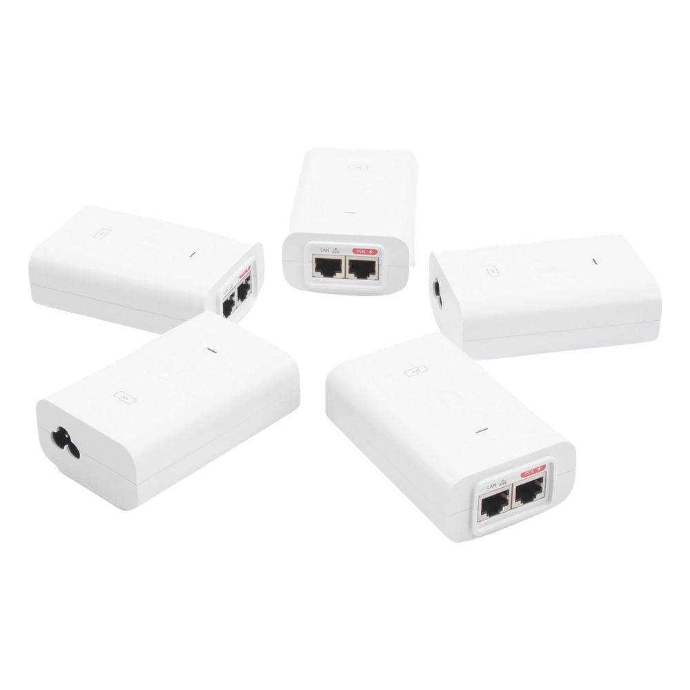 5 Unidades del Adaptador PoE Ubiquiti de 24 VDC, 1.0 A con puerto Gigabit, color blanco - Imagen 2