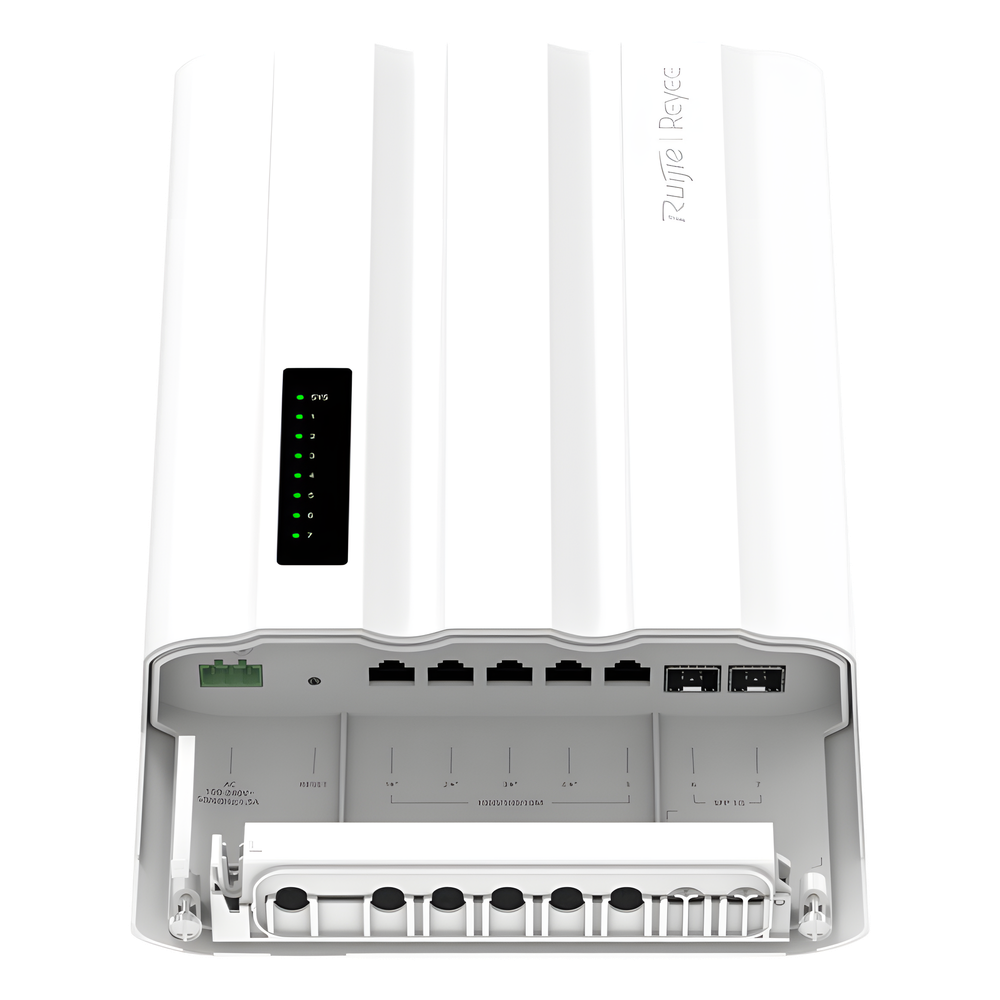 Switch PoE para Exteriores / 7 Puertos Gigabit / 5 RJ45 + 2 SFP / PoE+ 60W / ERPS / IP65 / -30°C a 65°C / Gestión Cloud / Capa 2 / Fanless - Imagen 2