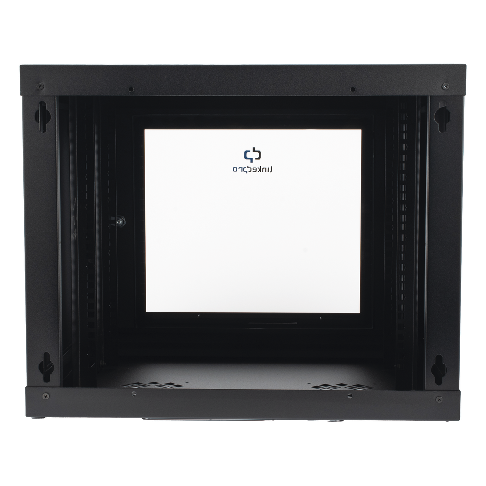 Gabinete de Pared con Puerta de Cristal Templado, 455 mm de Profundidad, 9U Rack de 19'', Acero Reforzado - Imagen 2
