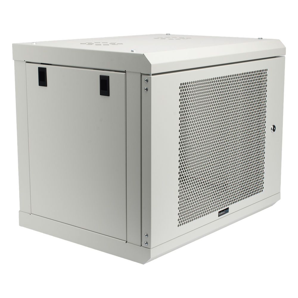 Gabinete de Pared de 9U con Puerta Perforada 455 mm de Profundidad, Rack de 19'', Acero Reforzado Color Blanco - Imagen 2