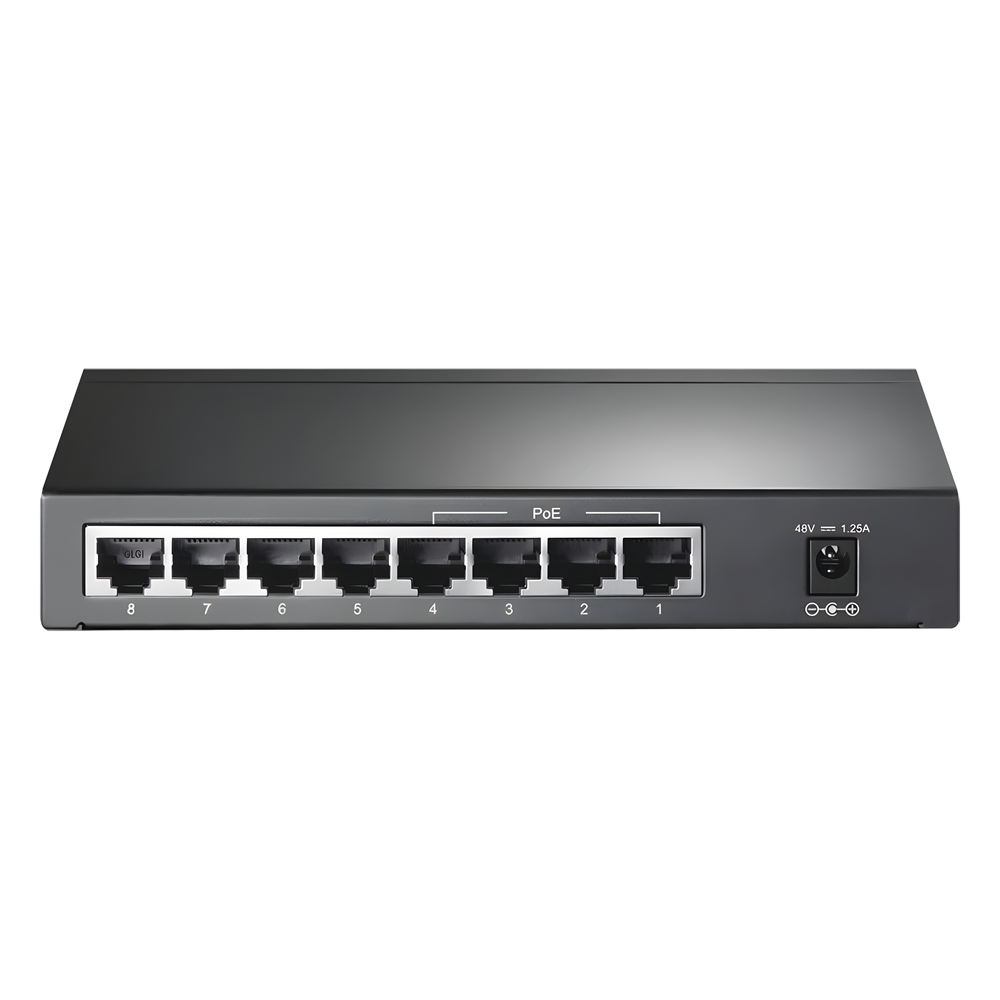 Switch Gigabit PoE+ no administrable de 8 puertos 10/100/1000 Mbps, solo 4 puertos PoE, para escritorio - Imagen 2