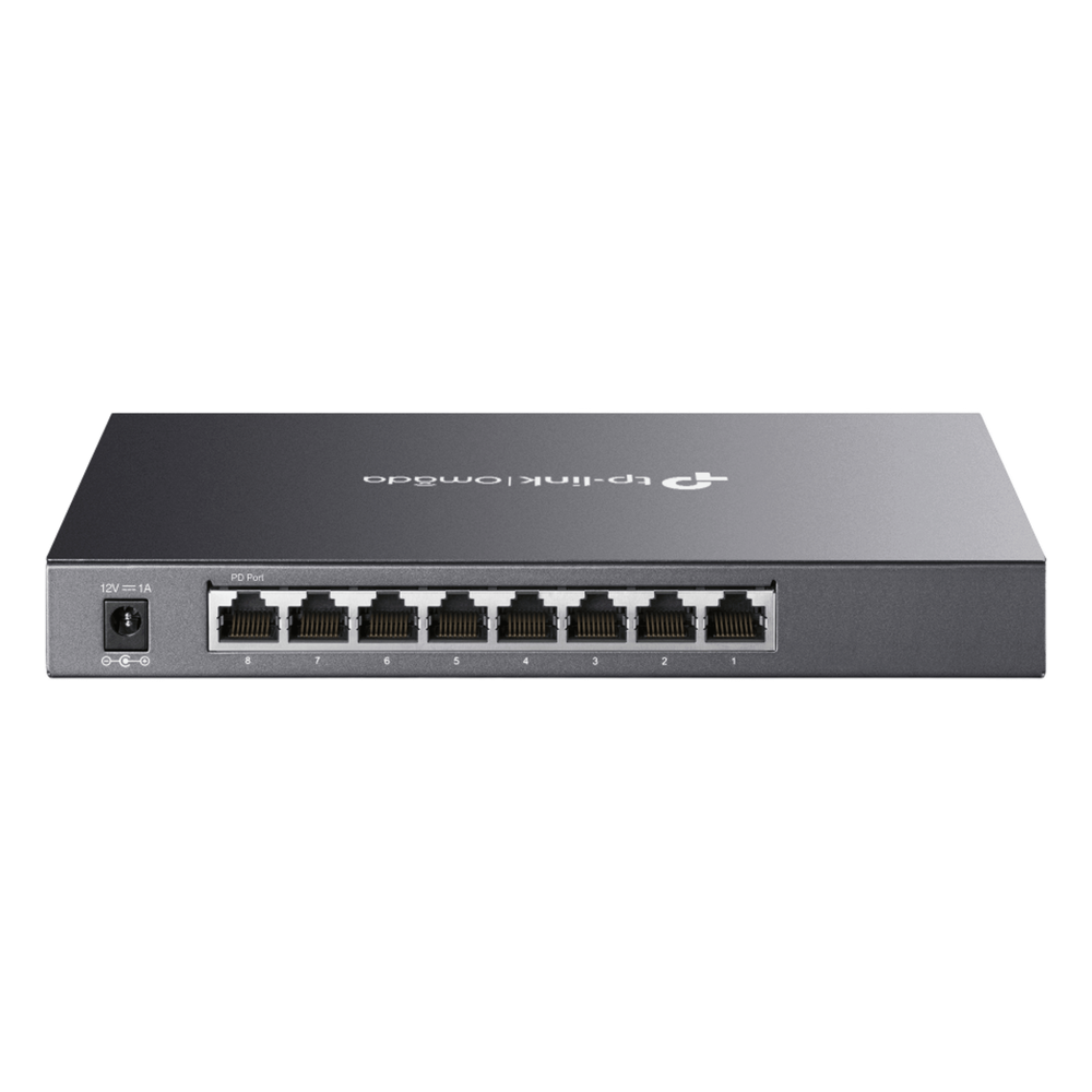 Switch Administrado Gigabit 8 Puertos / Omada SDN / 16 Gbps Capacidad Switching / Gestión Cloud y Local / VLAN / QoS / ACL / Sin Ventiladores / Montaje Pared-Escritorio - Imagen 2