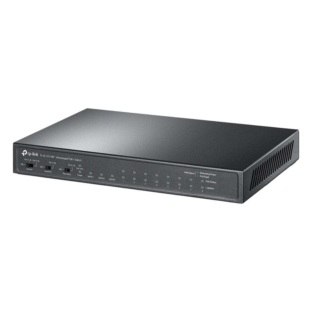 Switch PoE+ No Administrable De Escritorio 11 Puertos / 8 puertos 10/100 Mbps PoE af/at Inteligiente / Presupuesto 124 W / Hasta 250 metros - Imagen 2