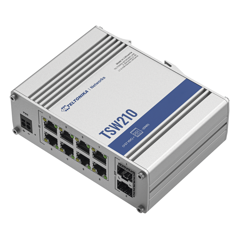 Switch Industrial No-Administrable 8 puertos Gigabit, 2 SFP 1G - Imagen 2