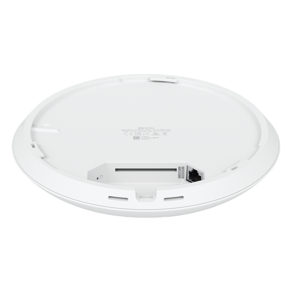 Access Point UniFi WiFi 7 Pro / Soporta 6 GHz / para Interior en Techo o Pared / 6 streams / MU-MIMO 2x2 en cada banda (2.4/5/6 GHz) / Multi-Link Operation / Puerto 2.5 GbE. NO incluye POE+ - Imagen 2