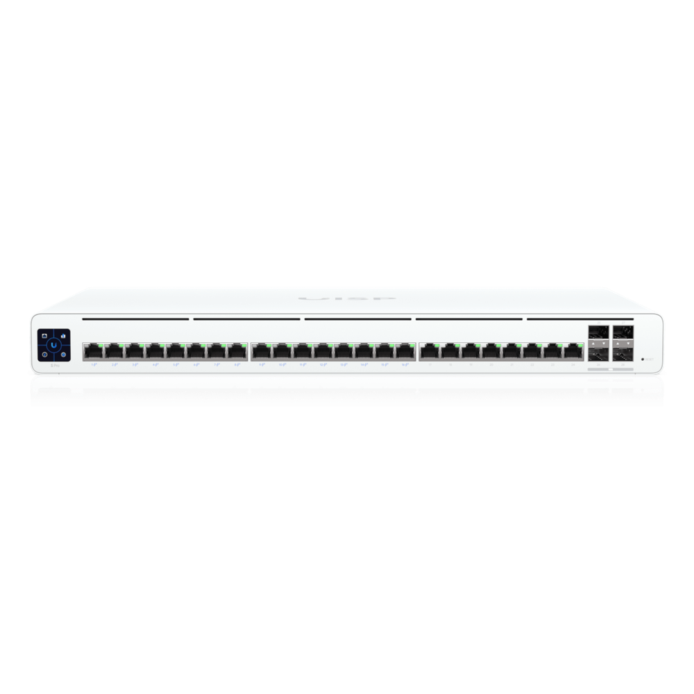 UISP Switch Pro – Switch PoE de 220 W (27 V) con 24 Puertos GbE, 16 Puertos PoE Pasivo 27 V y 4 Puertos SFP+ 10G - Imagen 2