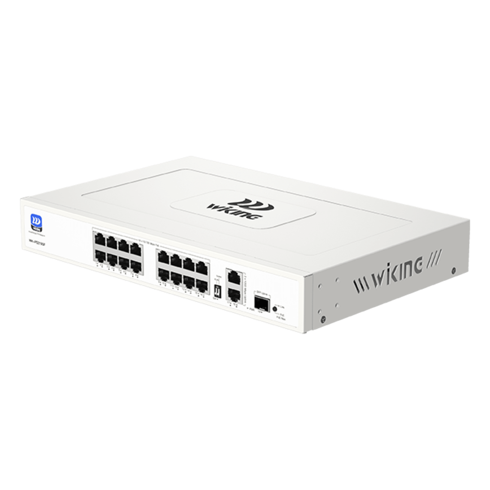 Switch no administrable PoE WI-TEK /16 Puertos 10/100 Mbps PoE af/at / 2 Puertos Uplink Gigabit / 1 Ranura SFP 1000 Mbps / Presupuesto 180 W / Puerto 1 Hi-PoE 60W - Imagen 4