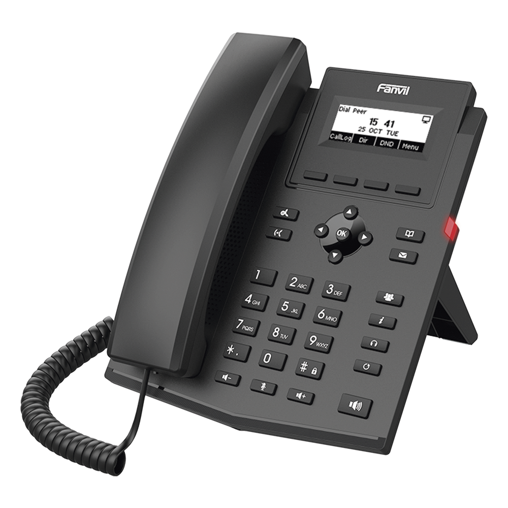 Teléfono IP / 2 Líneas SIP / Pantalla LCD 2.3" 132x64 / Audio HD G.722 y Opus / Conferencia 6 Vías / PoE 802.3af / Puertos Ethernet Duales Gigabit / Soporte EHS - Imagen 2