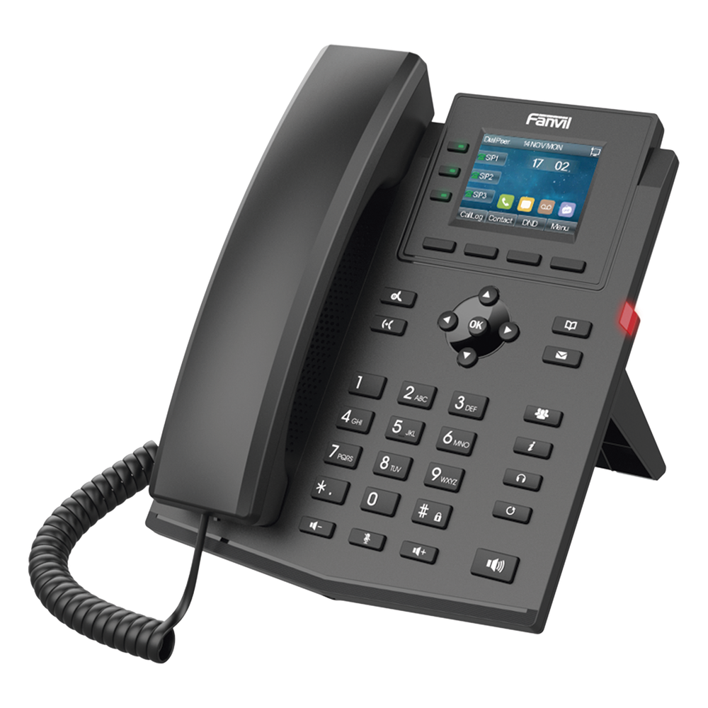 Teléfono IP empresarial para 4 líneas SIP con pantalla LCD de 2.4 pulgadas a color, Opus y conferencia de 3 vías, PoE. - Imagen 2