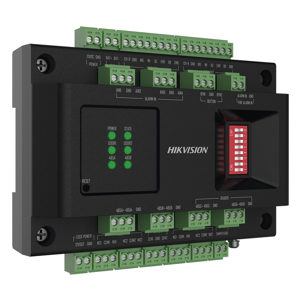 Expansor de 2 Puertas para Paneles de Control de Acceso DS-K27 Series / Comunicación RS-485 / 4 Entradas y 2 Salidas Auxiliares - Imagen 3