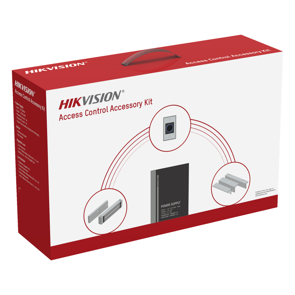 Kit HIKVISION para para Control de Acceso / Fuente 12 Vcd 2 A + Botón de Salida + Chapa Magnética 600 Lbs / Para Instalación de Control de Acceso Autónomo (Facial Min Moe, Teclados, Lectores de Huella, Etc...) - Imagen 3