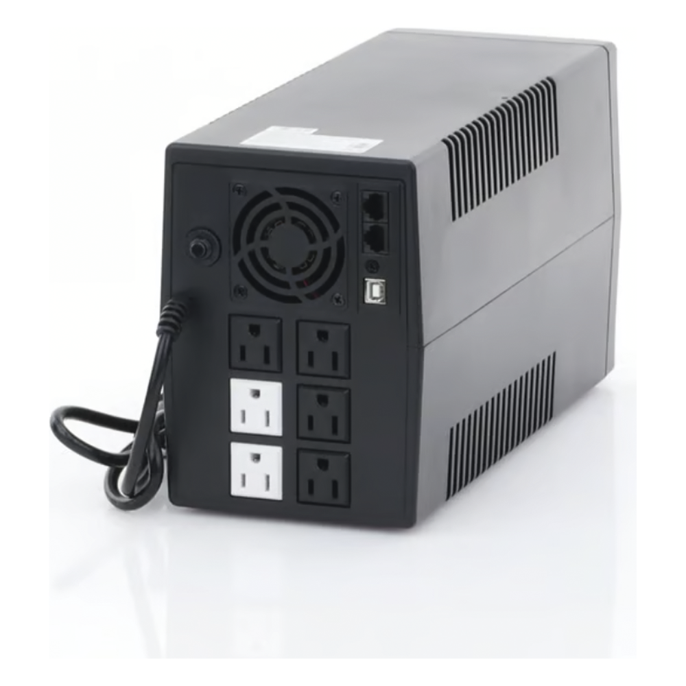 UPS de 1500VA/900W / Protección contra Descarga, Sobretensión y Picos Transitorios / Entrada y Salida 120 Vca/ Clavija NEMA 5-15P / 6 Tomas NEMA 5-15R - Imagen 3