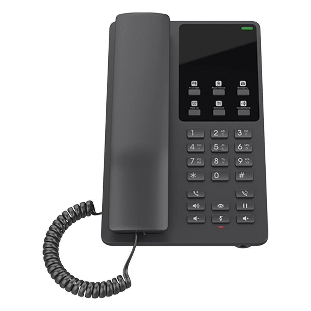 Teléfono IP Hotelero Wi-Fi, 2 líneas SIP con 2 cuentas, codec Opus, IPV4/IPV6, color negro, con gestión en la nube GDMS - Imagen 3