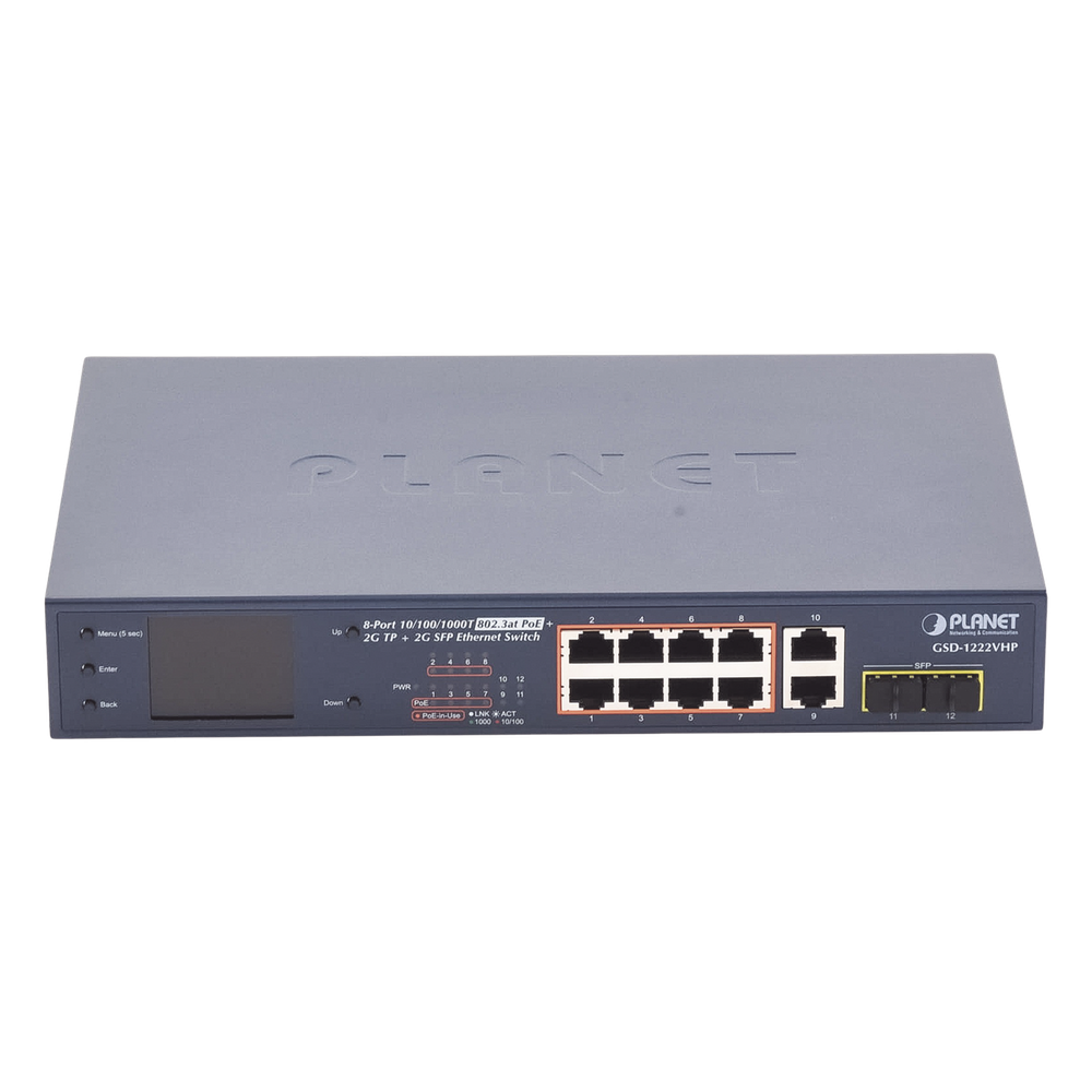 Switch No Administrable 8 Puertos Gigabit con Modo Extender a 250 m, 2 Puertos Uplink 10/100/1000 Mbps, 2 Puertos SFP - Imagen 3