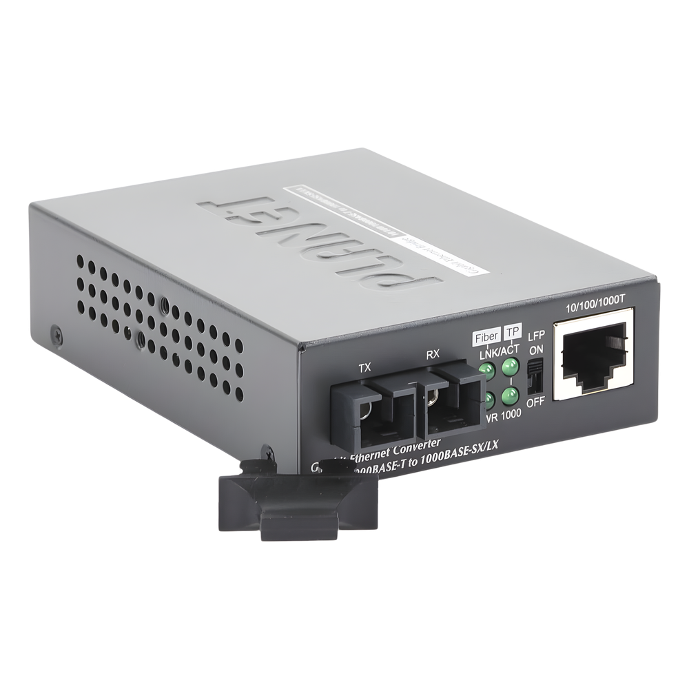 Convertidor de Medios 1000 Mbps UTP/Fibra Óptica Mono-Modo Hasta 20 Km, Conector SC - Imagen 3