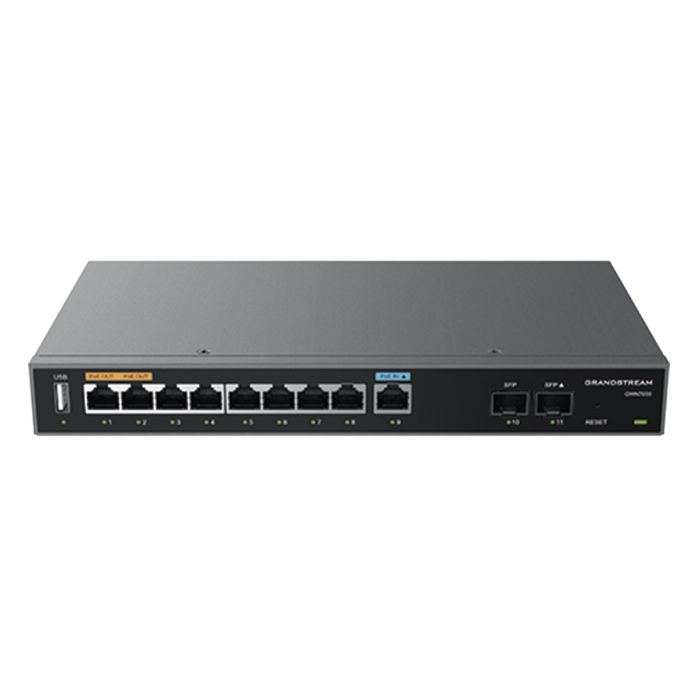Router Gigabit VPN / Balanceador de cargas / 60,000 sesiones NAT / 9 puertos 10/100/1000 Mbps + 2 puertos SFP (WAN/LAN) / 1 puerto entrada PoE(af/at) / 2 puertos salida PoE (af/at) / Compatible con GWN Cloud. - Imagen 3