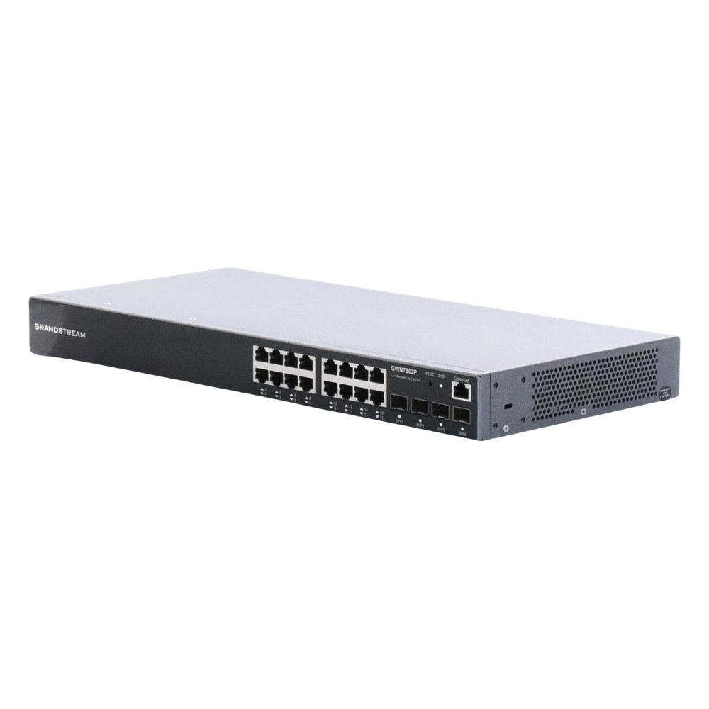 Switch Gigabit PoE+ Administrable / 16 puertos 10/100/1000 Mbps + 4 Puertos SFP Uplink / Hasta 240W / Compatible con GWN Cloud. - Imagen 3