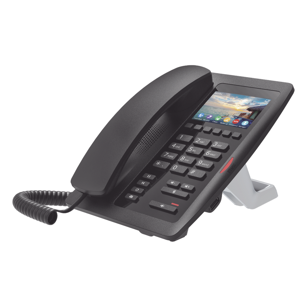 (H5W Color Negro)Teléfono IP WiFi para Hotelería, profesional de gama alta con pantalla LCD de 3.5 pulgadas a color, 6 teclas programables para servicio rápido (Hotline) PoE - Imagen 3
