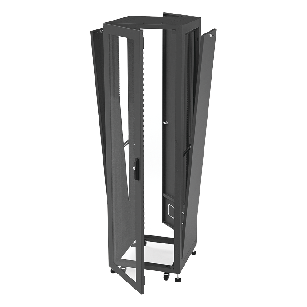 Gabinete para Telecomunicaciones Rack Estándar de 19", 42UR, 600 mm Ancho x 600 mm Profundidad. Fabricado en Acero, Se envía el Gabinete Armado. - Imagen 3