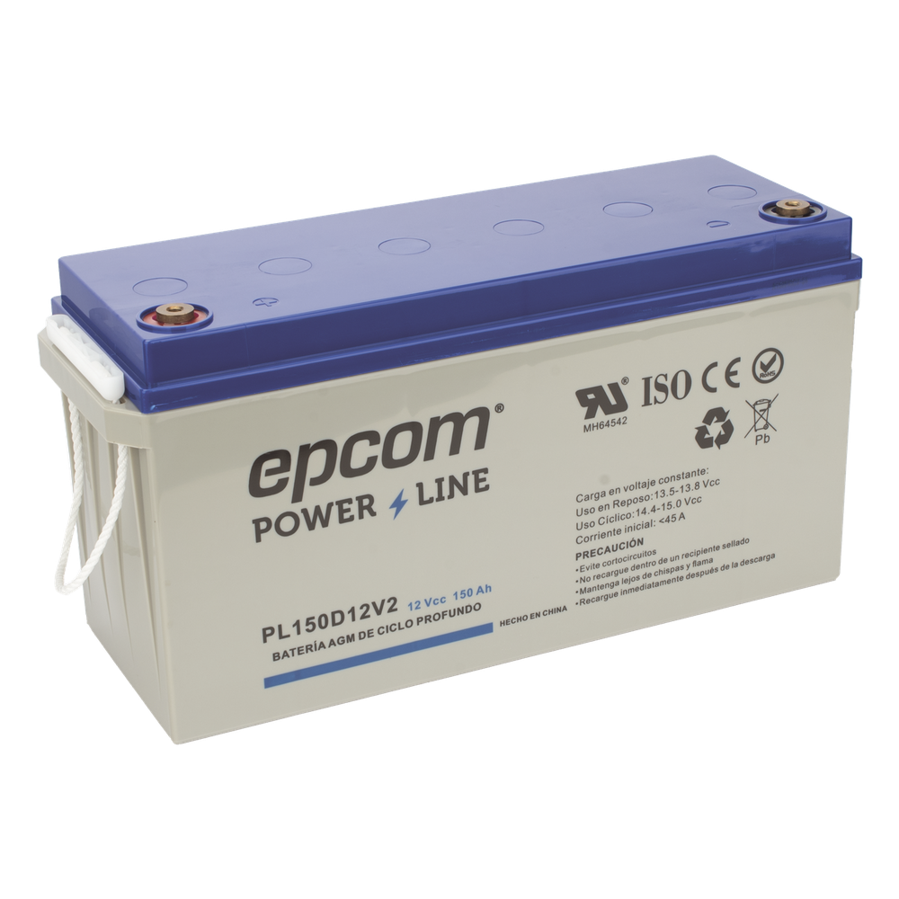 Batería AGM-VRLA Ciclo Profundo / 12 Vcc / 150 Ah / Carcasa UL94-HB / Terminales T5 / Aplicaciones Fotovoltaicas y de Emergencia - Imagen 3