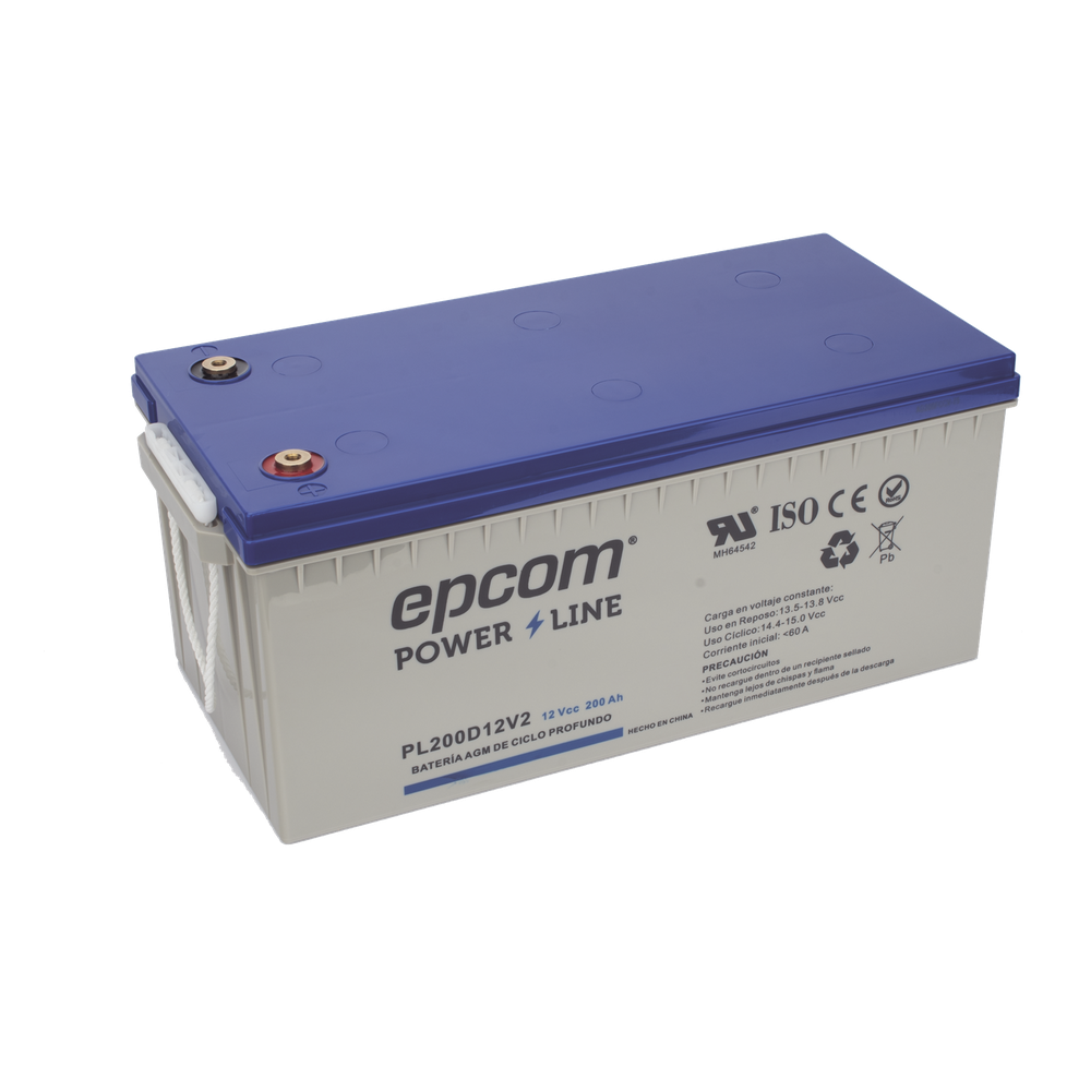 Batería de respaldo 12 V 200 Ah AGM | Certificada UL94-HB Retardo a la flama básica | Ciclo profundo | Para uso en aplicaciones fotovoltaicas y de emergencia | Terminales T5 - Imagen 3