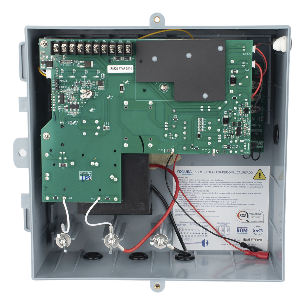 Energizador para Cerco Eléctrico Anti-Plantas / 10,000 Volts / 10,000 Metros Lineales / Alimentación AC 127-220V o Solar / Control Remoto RF 433 MHz / Sistema de Alarma Integrado / Salida Auxiliar 12Vdc 1.5A / Respaldo con Batería Int - Imagen 4