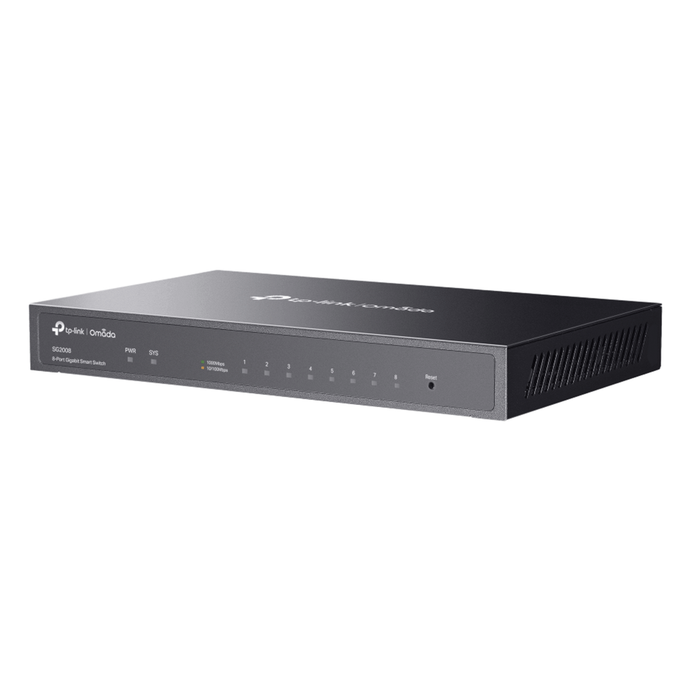 Switch Administrado Gigabit 8 Puertos / Omada SDN / 16 Gbps Capacidad Switching / Gestión Cloud y Local / VLAN / QoS / ACL / Sin Ventiladores / Montaje Pared-Escritorio - Imagen 3